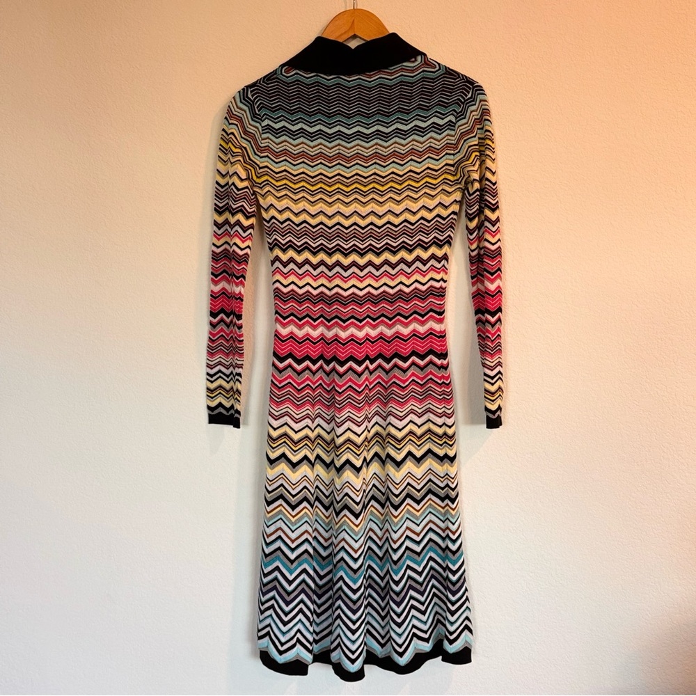 MISSONI Zig-Zag Knit Midi Dress Size Medium 38 (2) - Picture 4 of 8